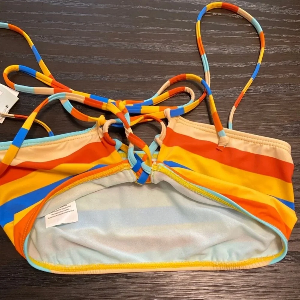 The Bikini Lab Multi Color Striped Bikini Top - Picture 6 of 7